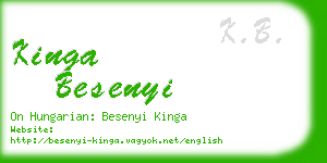 kinga besenyi business card